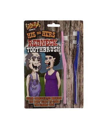 TG LLC Treasure Gurus Novelty His Hers Hillbilly Toothbrush Set Redneck Prank Party Favor Funny Dentist Office Gag Gift