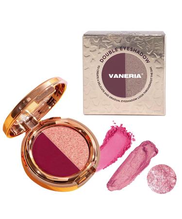VANERIA Maquillage Palette de Fards Paupi res Eyeshadow Mate/Brillante 2 Couleurs Longue Dur e Ultra Pigment Ombre A Paupi re. (plum color)