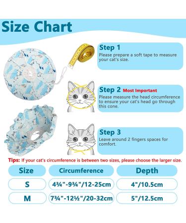 Crazy Felix Soft Cat Cone Collar | Adjustable Recovery Cone for Cats | Stop Licking & Scratching | Easy Eat & Drink | M - Blue - Buy Online on GoSupps.com
