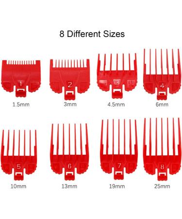 Hair Clipper Combs Guide Kit Plastic Hair Trimmer Guards Attachments Hair Salon Tool Set of 8 PCS - Buy Online on GoSupps.com