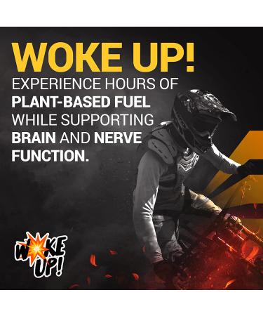 Woke Up! Energy Shot - Sugar Free Natural Energy Drink with Vitamin B12, Lions Mane & Yerba Mate - Immunity Boost, Extra Strength - Berry Flavor (12 Pack) - Buy Online on GoSupps.com