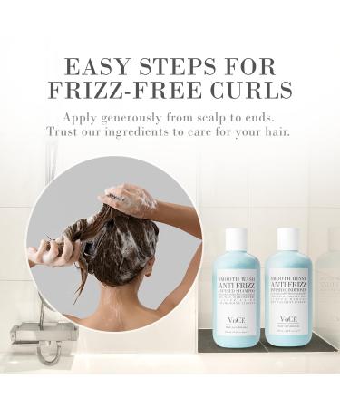 VoC Haircare Natural Smooth Shampoo - Anti-Frizz Curl Defining Shine Enhancing | Vegan Cruelty-Free Non-Toxic with Aloe Seed & Buriti Oil (8.5 oz - Buy Online on GoSupps.com