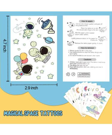 Space Glow Solar System Luminous Temporary Tattoos for Boys - 10 Sheets - Buy Online on GoSupps.com