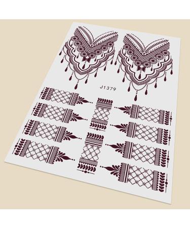Fovolat Brown Lace Body Sticker | Waterproof Temporary Body Stickers Adhesive Body Stencils Markers For Shopping Reunions Club Nights Halloween - Buy Online on GoSupps.com