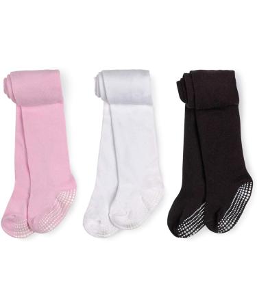 LA Active Baby Tights - Cozy Non Skid Winter Tights - 2-3 Years - Pink/White/Black - 3 Pairs - Buy Online on GoSupps.com