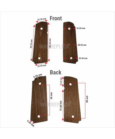 Buy WWII US M1911 / 1911.45 Pistol Wooden Grips - Authentic Reproduction | Warreplica - Buy Online on GoSupps.com