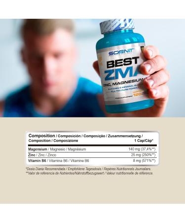 ZMA - ZMA Magnesium Zinc and Vitamin B6 - Best ZMA - 120 Vegan Capsules - Zinc Bisglycinate and Magnesium - Zinc Magnesium - Zinc Dietary Supplement - Zinc Capsules - Buy Online on GoSupps.com