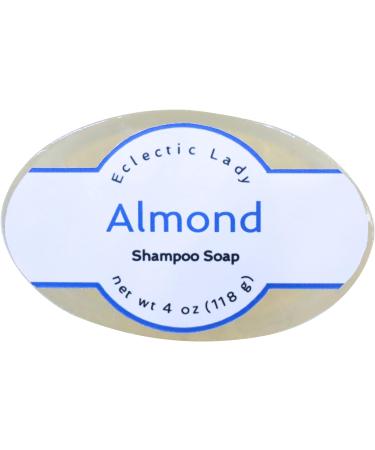 Eclectic Lady Almond Shampoo Soap Bar with Pure Argan Oil Silk Protein Honey Protein and Extracts of Calendula Flower Aloe Carrageenan Sunflower - 4 oz Bar