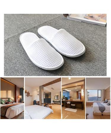 Buy QUUPY 2 Pairs Closed Slippers - Spa & Hotel Wear | UK Size 6/9 | Comfortable & Stylish White Slippers for Parties - International Shipping Available - Buy Online on GoSupps.com