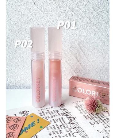COLORKEY Crystalline Aqua Lip Oil (P01) | Deep Moisturizing Lip Care for Dry Lips - Clear Gloss with Sheer Tint, Moisturizing Plant Extracts, Non-Greasy Formula - Buy Online on GoSupps.com
