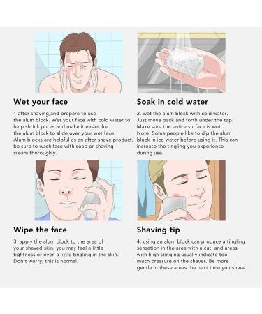 After Shave Alum Block - Portable Skin Soothing Post Shave Stone for Men | Home & Travel Use - Buy Online on GoSupps.com