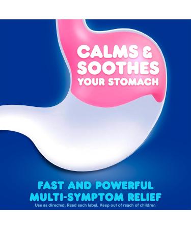 Pepto Bismol ULTRA Caplets Upset Stomach Relief Nausea Relief Heartburn Relief Indigestion Relief Anti Diarrhea Medication for Adults - 5 Symptom Relief 48 ct (2x24 ct) 48 Count - Buy Online on GoSupps.com