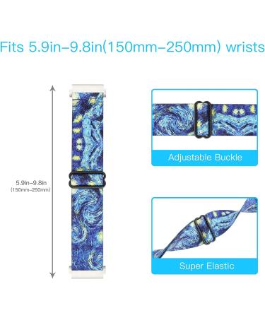 Starry Sky Adjustable Elastic Watch Band for Fitbit Versa - Women's Stretch Sport Wristband - Buy Online on GoSupps.com