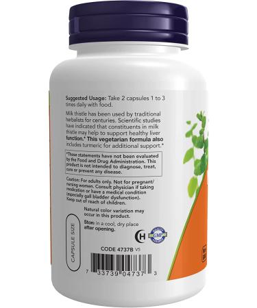 Now Foods Silymarin Milk Thistle Extract 150 mg - 120 Veg Capsules | Liver Support & Antioxidant - Buy Online on GoSupps.com