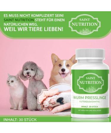 Saint Nutrition Delightful Pressing - Natural Worm Remedy for Cats Dogs Rabbits & Poultry | Stomach & Intestine Support Before During & After Infestation - Buy Online on GoSupps.com