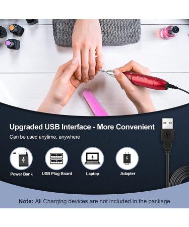 KUIIYER Electric Nail Drill Machine 30000RPM Professional Kit | 65Pcs Portable All-Metal Chuck Lock Set for Acrylic Nails DIY Manicure Pedicure - Buy Online on GoSupps.com