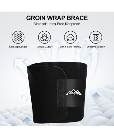 Supegear Adjustable Thigh Bandage - Support for Hip Pain Muscle Relief & Joint Comfort | Black - Ideal for Women - Buy Online on GoSupps.com