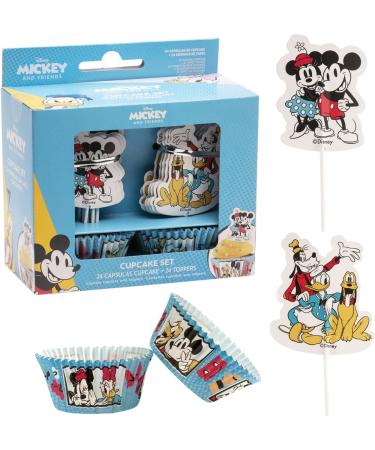 Dekora - Mickey & Friends Cupcake Decoration Kit with Decorative Paper Toppers - 24 Units - Buy Online on GoSupps.com