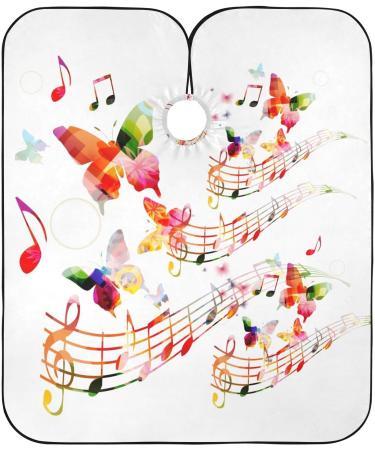 Shop Waterproof Barber Cape - Musical & Butterfly Print Hair Cutting Bib for Men & Women - Buy Online on GoSupps.com