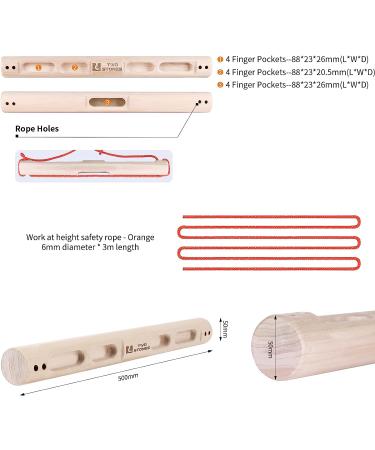 TWO STONES Portable Fingerboard for Rock Climbing Training - Indoor and Outdoor Climbing Hangboard with Edges and Pockets (CJ-HB2026) - Buy Online on GoSupps.com