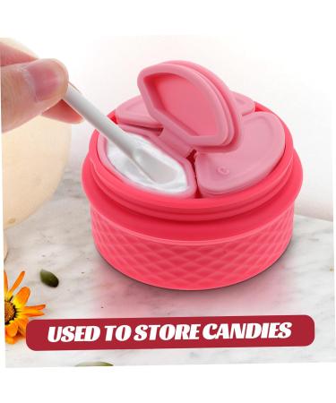 minkissy 1 Set Cream box cream jar with sealed lid silicone cream jar travel container for cream face cream pot silicone makeup containers salve jar Storage Box Miss Silica gel lips 6.5X6.5X4.5CM Pink - Buy Online on GoSupps.com