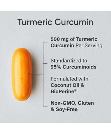 Sports Research Turmeric Curcumin C3 Complex - Softgels with Bioperine Black Pepper Extract & Organic Coconut Oil, Standardized 95% Curcuminoids - Non-GMO Verified & Gluten Free - 500mg, 120 Count - Buy Online on GoSupps.com