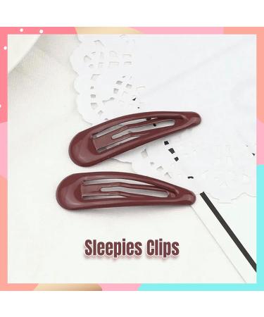 6Pcs 5CM Burgundy Snap Hair Clips - School Colours Hair Accessories for Girls & Women - Buy Online on GoSupps.com