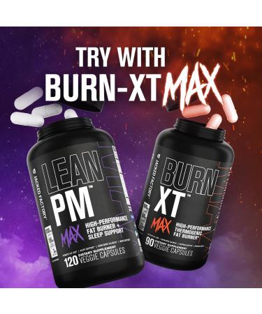 Jacked Factory Burn-XT Max - Thermogenic Fat Burner & Appetite Suppressant (90 Capsules) & Lean PM Max High-Performance Weight Loss Fat Burner & Appetite Suppressant (120 Capsules) - Buy Online on GoSupps.com