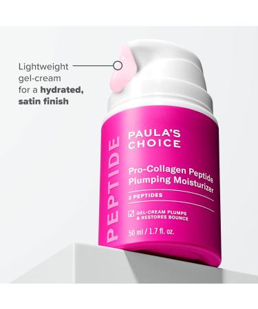 Paula's Choice Pro-Collagen Peptide Plumping Face Moisturizer Daily Gel Face Cream for Deep Lightweight Hydration Wrinkles & Loss of Firmness Fragrance-Free 1.7 Fl Oz - Buy Online on GoSupps.com