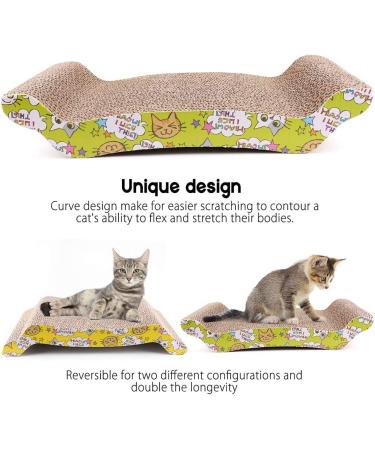 PrimePets 2 Pack Reversible Cardboard Cat Scratcher Pads with Catnip - Corrugated Cat Scratching Lounge Sofa Bed Replacement Pad - Buy Online on GoSupps.com