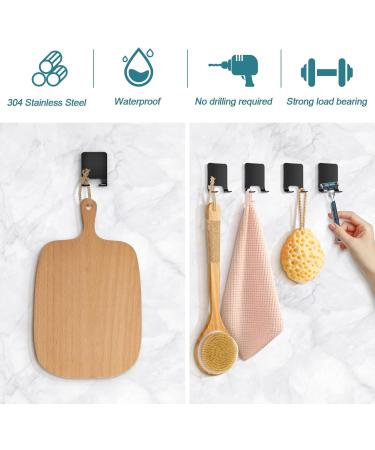 Buy Leryati Stainless Steel Razor Bracket Shower - No Drilling Self-Adhesive Holder 2 Black Pieces for Bathroom & Kitchen - Buy Online on GoSupps.com