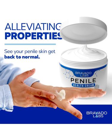 Bravado Labs Premium Penile Health Cream - Natural Moisturizing Lotion for Men - Relief for Chafing, Itching, and Dryness (4oz) - Buy Online on GoSupps.com