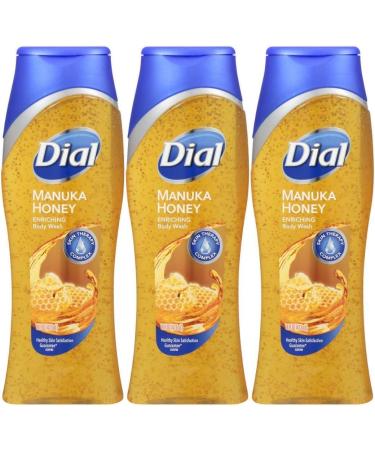 Dial Body Wash Manuka Honey 16 Ounce Enriching (473ml) (Pack of 3)