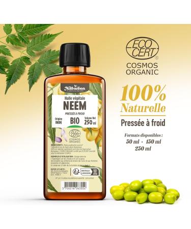  Plan te au Naturel Organic Neem Oil 250ml - Cosmos Organic - Natureen | Plan te au Naturel - 100% Pure and Natural - Face Body Scalp - Buy Online on GoSupps.com