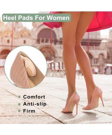 Comfortable Heel Inserts for Women - 4 Pairs Cushion Pads for Loose Shoes 6mm Beige - Pain Relief & Better Fit - Buy Online on GoSupps.com