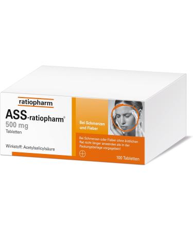 ASS-ratiopharm 500 mg Tablets - Effective Pain Relief 100 Tablets (1 Pack) | Buy Internationally - Buy Online on GoSupps.com
