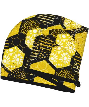 Geometric Bee Microfiber Hair Towel - Super Absorbent Coral Velvet Wrap for Women | Quick Dry for Long Curly & Thick Hair - Buy Online on GoSupps.com