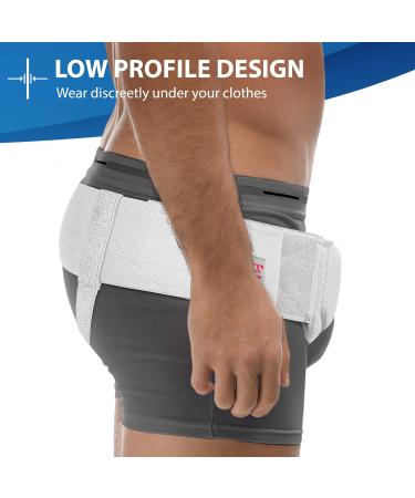 ORTONYX Inguinal Groin Hernia Belt with Removable Compression Pad - Adjustable Support Truss for Men and Women - White (S/M) - Buy Online on GoSupps.com