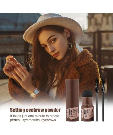 Brow Stamp Kit Waterproof Long-lasting Brow Stencil Kit Eyebrow Powder 10 Reusable Eyebrow Stencils Brow Template Set for Women Girls Natural Brow Makeup Pochy Light Brown - Buy Online on GoSupps.com
