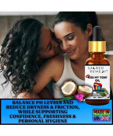 Kiss My Yoni Premium Body Lotion with Coconut Oil - Non-Sticky Massage Oil 30ml Vegan Natural Organic Non Toxic - Buy Online on GoSupps.com