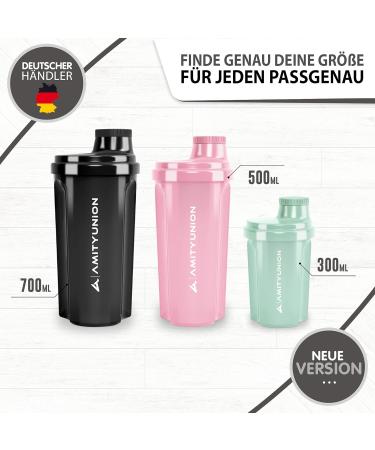 Buy Protein Shaker 'Heaven' 500 ml - Leak-Proof BPA Free Sieve & Scale - Perfect for Whey Protein BCAA & Fitness Mixing - Coral Pink - Buy Online on GoSupps.com