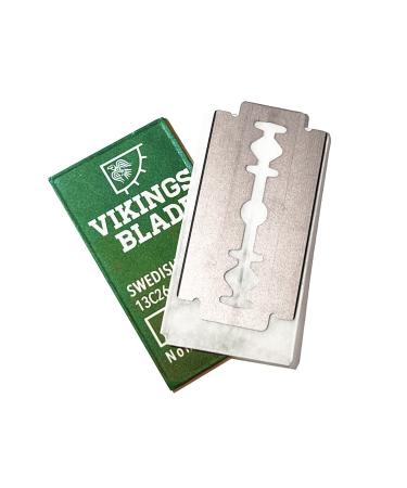 VIKINGS BLADE Swedish Steel Double Edge Razor Blades - 50 Count, Platinum Coated, Eco-Friendly Shaving Blades for Smooth and Gentle Shave - Buy Online on GoSupps.com