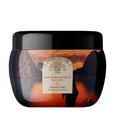 Beurre corporel 21 | 250 ml | Orange & Cuir | Soin riche | V g talien et sans cruaut envers les animaux (beurre corporel orange et cuir)