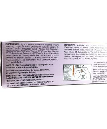 Alcachofa Ampolletas 30 Ampolletas De Alcachofa - Suplemento para Bajar De Peso - Formula Original - 100% Garantizado! - Buy Online on GoSupps.com
