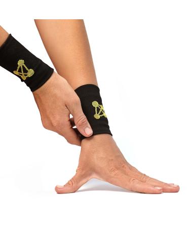 CopperJoint Compression Wrist Support  Copper-Infused Bands Support Improved Circulation, Recovery, Help Relieve Stiff & Sore Muscles - 1 Pair (Small)