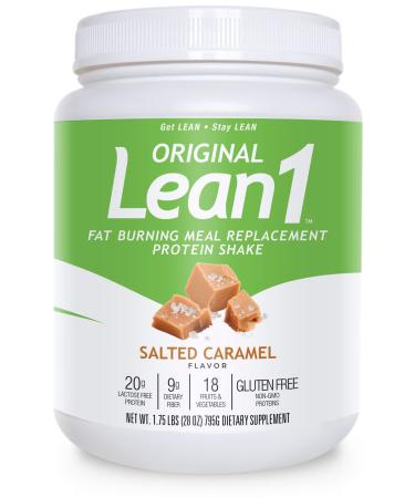 Nutrition 53 Lean 1 Meal Replacement Powder for Weight Loss Fat Burner Appetite Control Regular Tub 2500cc Salted Caramel (15 Servings) Salted Caramel 1.7 Pound