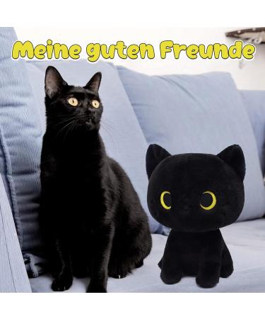 YamePuia Black Cat Plush Toy - Cute Kawaii Soft Doll for Kids | Perfect Birthday & Christmas Gift - Buy Online on GoSupps.com