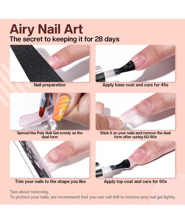 Modelones Polygel Nude 50ml - Best Poly Nail Extension Gel Starter Set in Ochre Nude - Quick & Easy Acrylic Builder Kit for Nail Enhancements - Buy Online on GoSupps.com