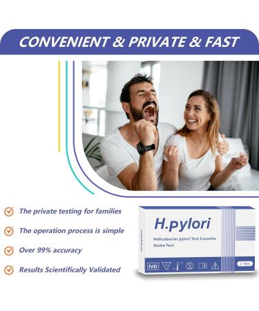 Helicobacter Pylori Home Test Kit - Fast Accurate Self-Test for H. Pylori - Results in 10-15 Minutes - Includes 2 Tests - International Shipping Available - Buy Online on GoSupps.com