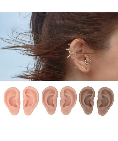 3 Pairs of Silicone Ear Models - Soft Flexible & Reusable for Beauticians - Available in 3 Colors - Buy Online on GoSupps.com